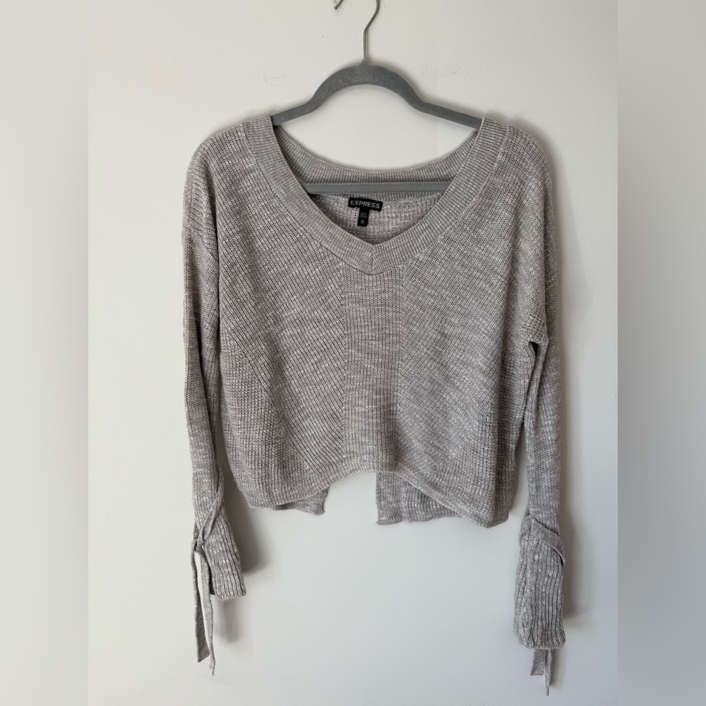 Express Gray Knit Sweater